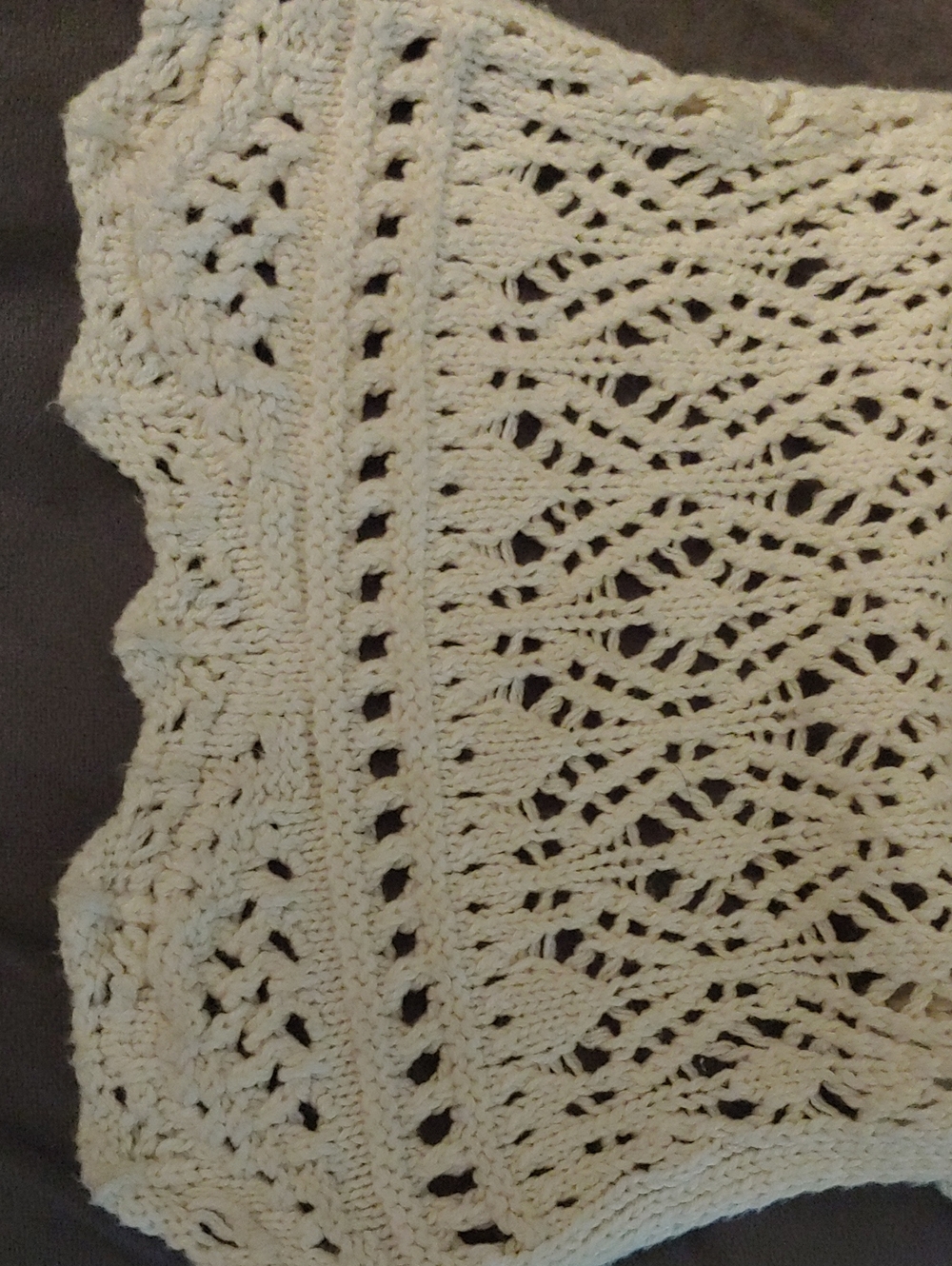 Freshman Ivory Crochet Duster Vest Boho Festival Layering Piece - Picture 5 of 5